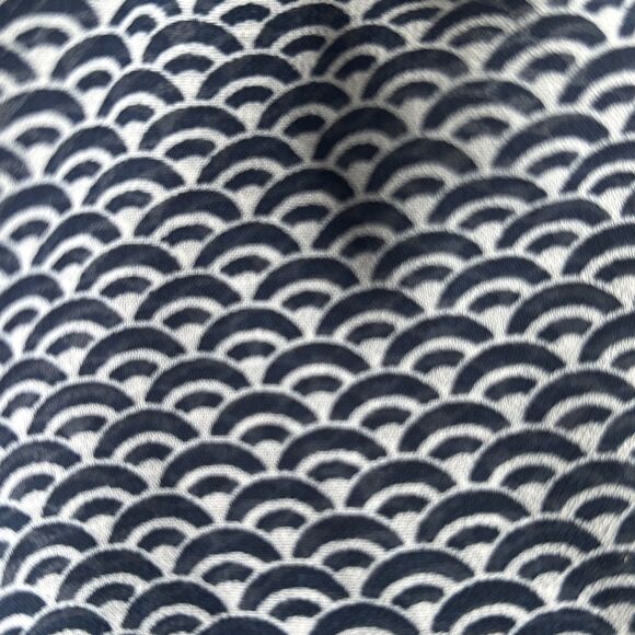 A New Approach (A.N.A.) Blue And White Ruffle Sleeve Spring Blouse Size XL - Picture 7 of 8